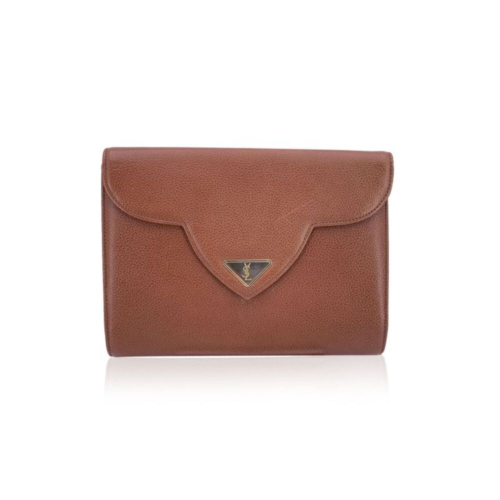Yves Saint Laurent Vintage Leather Clutch Bag YSL